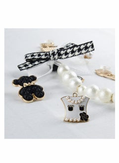 Excefore Fashion Rhinestone Shoe Charms, 14 Pcs Gleaming Pearl Chains with Bows Shoe Charms lovely little bear Jewelry Accessories Decoration for Girls Women Party Favors Birthday Gifts  - Image 2