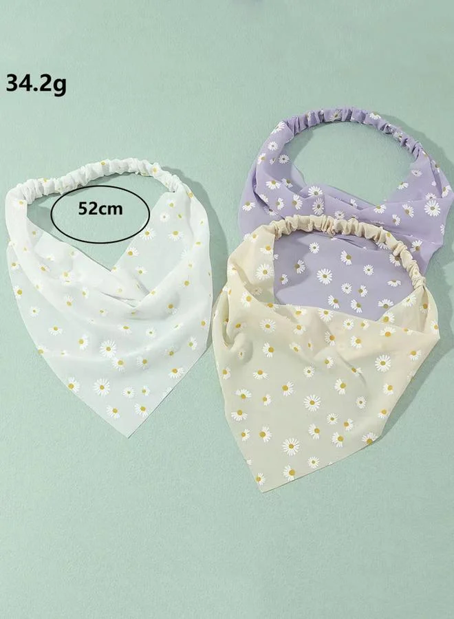 Take Two Take Two Set of 3 - Floral Printed Triangle Headscarf