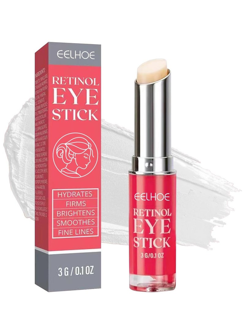 EELHOE Retinol Eye Stick - With Collagen And Hyaluronic Acid For Dark Circle Puffiness Eye Bags And Fine Lines Retinol Eye Cream Eye Brightener Stick Under Eye Cream For Anti Aging Improve Eye Skin - Image 1