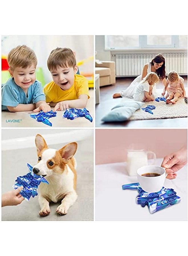 فنبلاست مجموعة FunBlast Pop it (عبوة من لعبتين Popit)، ألعاب أطفال، ألعاب فيدجيت، لعبة Pop it، لعبة Push Pop Bubble Fidget الحسية، لعبة تخفيف التوتر Fidget الحسية، هدايا مبتكرة للبنات والأولاد والأطفال (4) - Image 2