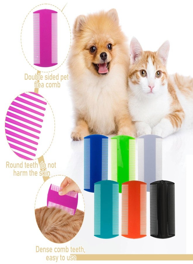 MOSIOBERDAVIAN 140 Pcs Flea and Tick Grooming Tool Bulk- Double Sided Comb for Cats Dogs Lice and Tick Comb for Small Pets, Kittens and Puppies (7 Colors) - Image 3