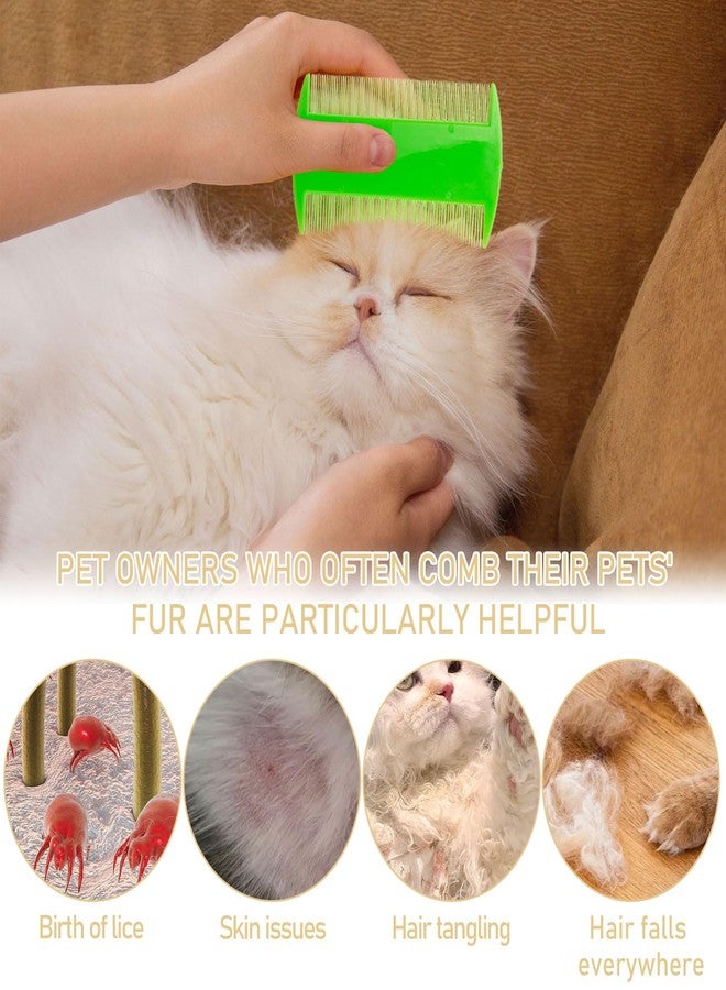 MOSIOBERDAVIAN 140 Pcs Flea and Tick Grooming Tool Bulk- Double Sided Comb for Cats Dogs Lice and Tick Comb for Small Pets, Kittens and Puppies (7 Colors) - Image 4