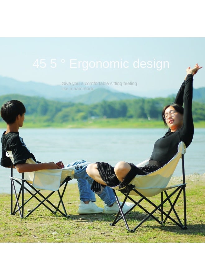 general Moon Chair Outdoor Folding Chair Portable Fishing Chair Director Chair Backrest Chair Camping Gear Comfortable - Image 4