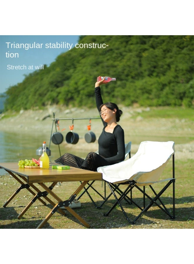 general Moon Chair Outdoor Folding Chair Portable Fishing Chair Director Chair Backrest Chair Camping Gear Comfortable - Image 2