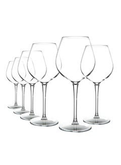 Generic Crystal Red Wine Glasses Set of 6, 17 Ounce Thin Rim Classic Round Bowl Stemmed All-purpose Wine Glass Set  - Image 1