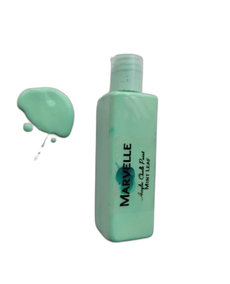 GREENARTZ MARVELLE 100ml Acrylic Chalk Paint (MINT LEAF) for glass artwork decor lippan art wood furniture walls canvas | Non toxic | Matte finish - Image 1