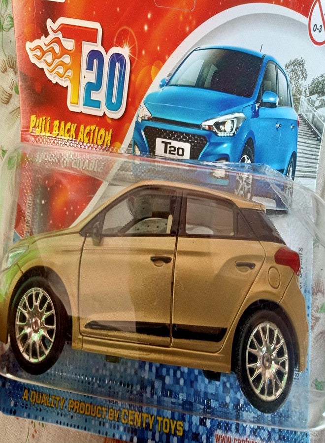 CENTY Toys T20 Gold - Pull Back Action 2 Front Doors Open - Realistic Alloy Wheels - Quality Made in India Product - Image 2
