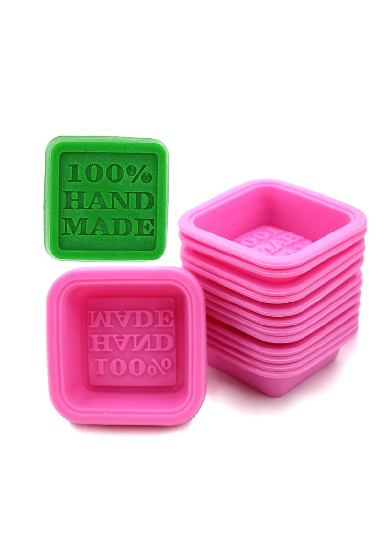 FIVOENDAR (20-Pack) DIY Handmade Soap Molds, Baking Molds, Cupcake Liners - 100% Handmade Square Silicone - - Microwave, Oven, Refrigerator, Freezer and Dishwasher Safe for Homemade Craft (Square)