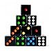 Luck Lab 10 Piece D6 Multicolor Pip Dice Pack Acrylic 16mm Square Edge Standard Dice for RPG MTG DND Table Games and Board Games Storage Bag Included Black Multicolor - Image 2