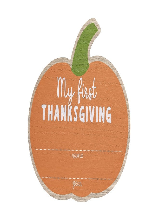 Reece Studio My First Thanksgiving Wooden Photo Prop Sign, Baby Holiday Milestone Pictures, Fall Pumpkin Fill-in Board, Gift for New and Expecting Parents - Image 2