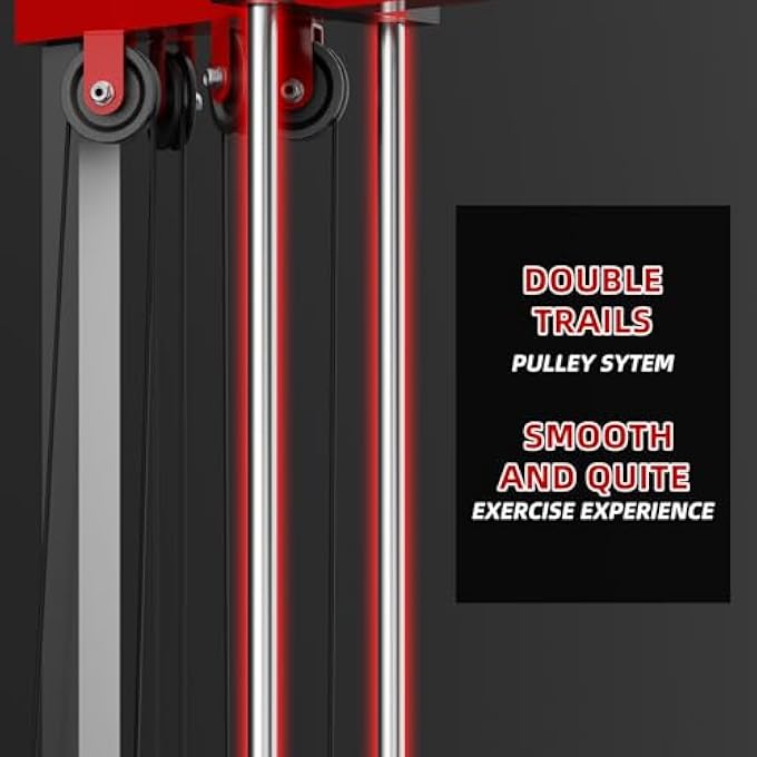 rayihni Wall Mount Cable Station, 18 Positions Adjustable Dual Pulleys Wall Mounted Cable Machine With Removable Footplate - Image 5