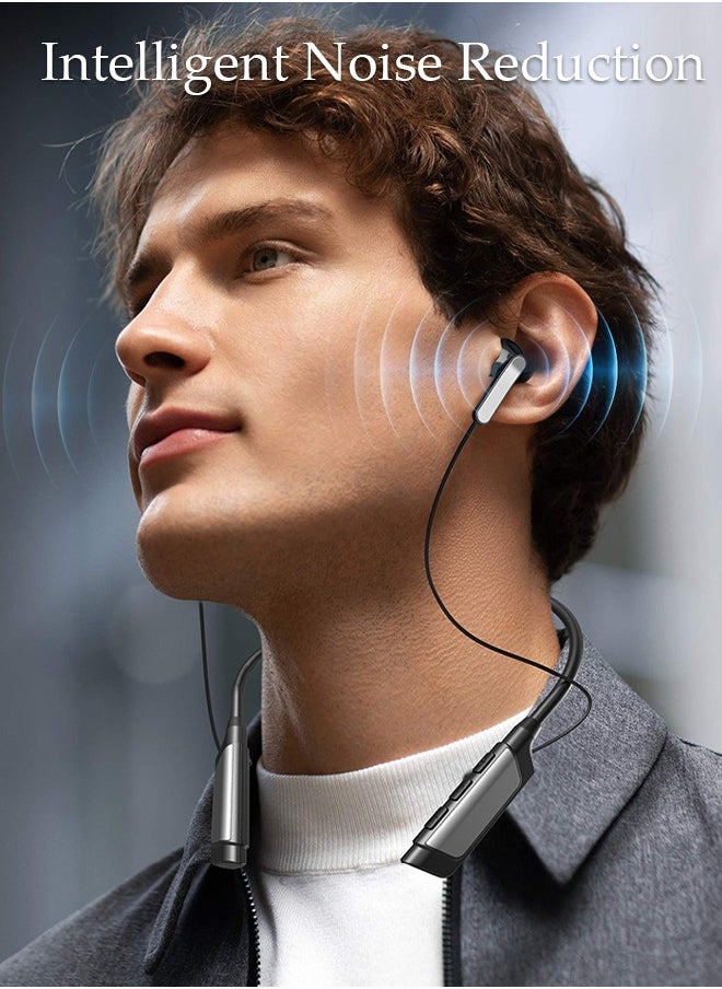 DUNISO - Neckband Bluetooth Headphones Waterproof HiFi Deep Bass Gym Headset with Microphone Intelligent Noise Reduction for Phone Call Music Sports Bluetooth V5.3 Headset - Image 1