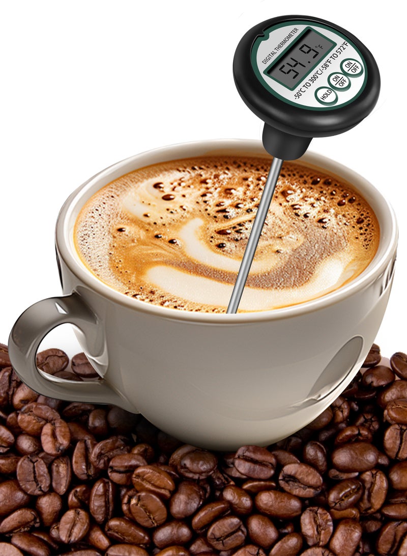 Xkimos Digital Thermometer Kitchen Thermometer Coffee Thermometer - For Coffee and Milk, Black - Image 2