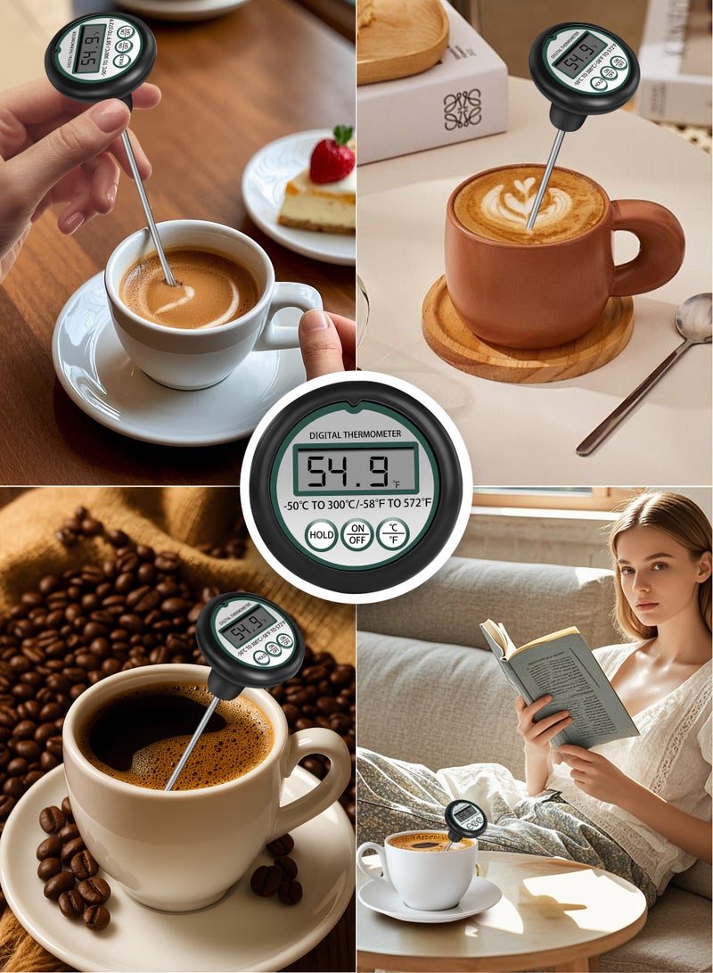 Xkimos Digital Thermometer Kitchen Thermometer Coffee Thermometer - For Coffee and Milk, Black - Image 5