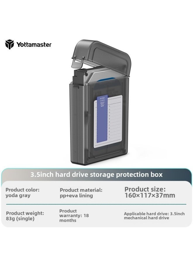 Mobile Hard Disk Storage Bag Mobile Hard Disk Protection Cover Hard Disk Packaging Box Hard Disk Storage Box Hard Disk Protection Box-Color:3.5 Inch Hard Disk Storage Box Yottamaster-B10  - Image 1