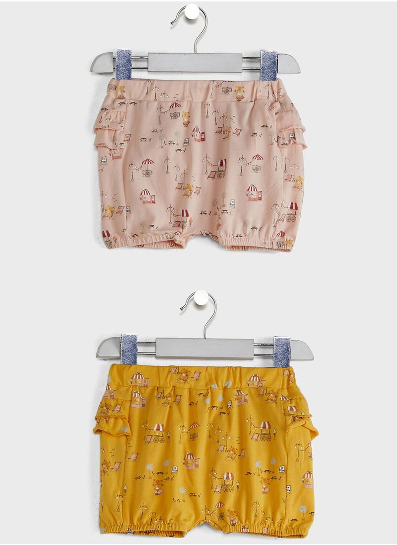 NAME IT - Infant 2 Pack Assorted Shorts - Image 1