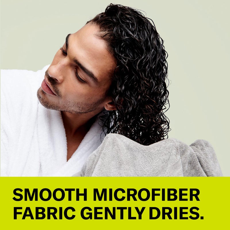 DevaCurl Microfiber Anti-Frizz Hair Towel | Gently Dries | Gray - Image 3