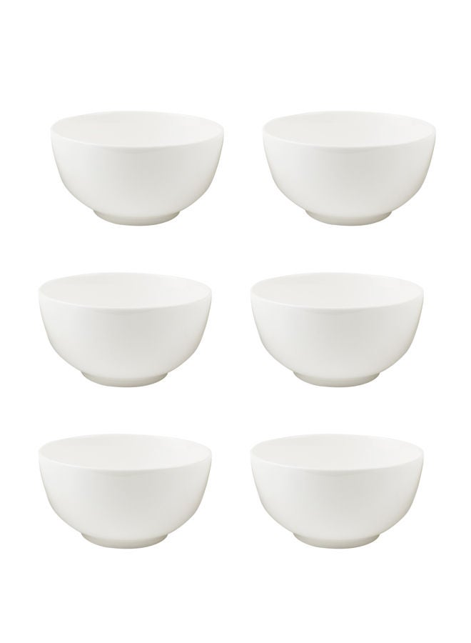 REEM 6-Piece Porcelain Bowl Set White 5 inch - Image 2