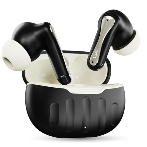 Leaf Buds X101 True Wireless in Ear Earbuds AI Sound App, 40H Playtime, Quad Mic with ENC, Fast Charging(10Min=200Min), 13mm Driver, IPX4, 1 Year Warranty, Bluetooth V5.4 TWS (Gloomy Winter) - Image 1