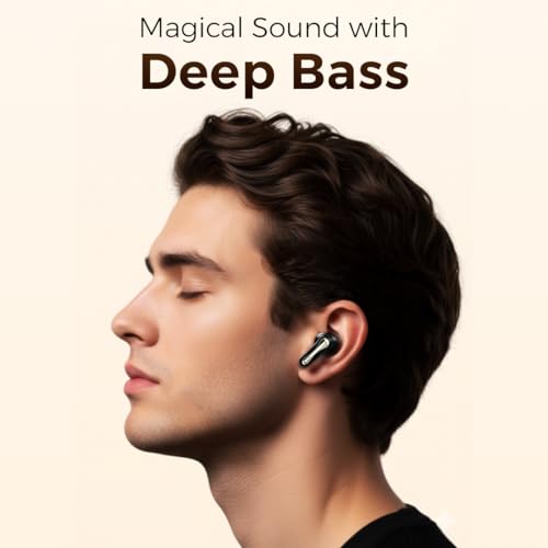 Leaf Buds X101 True Wireless in Ear Earbuds AI Sound App, 40H Playtime, Quad Mic with ENC, Fast Charging(10Min=200Min), 13mm Driver, IPX4, 1 Year Warranty, Bluetooth V5.4 TWS (Gloomy Winter) - Image 3
