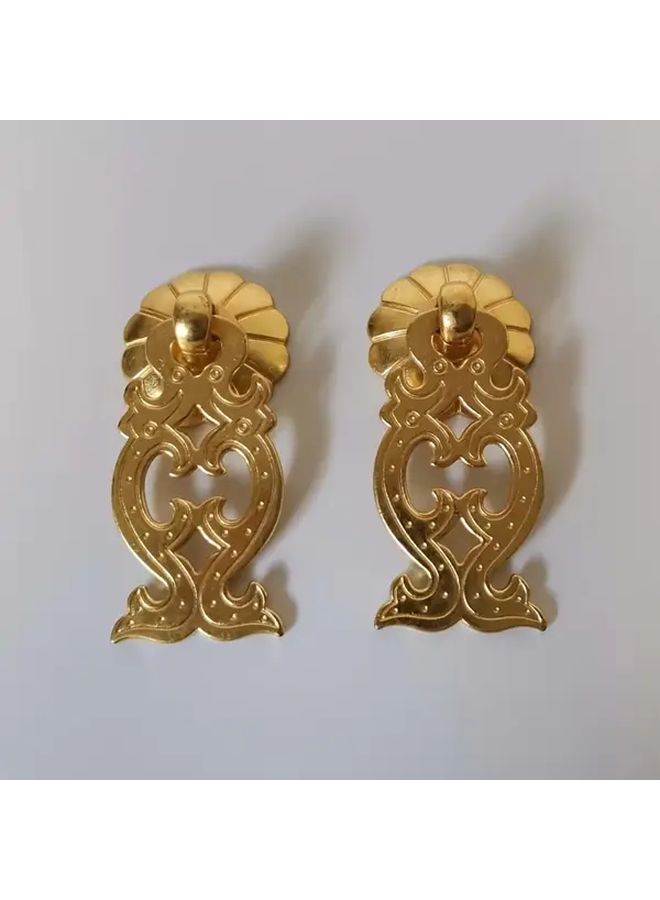 Vintage Brushed Golden Cabinet Handles 2pcs Zinc Alloy Pulls 33 46 Inch - Image 3