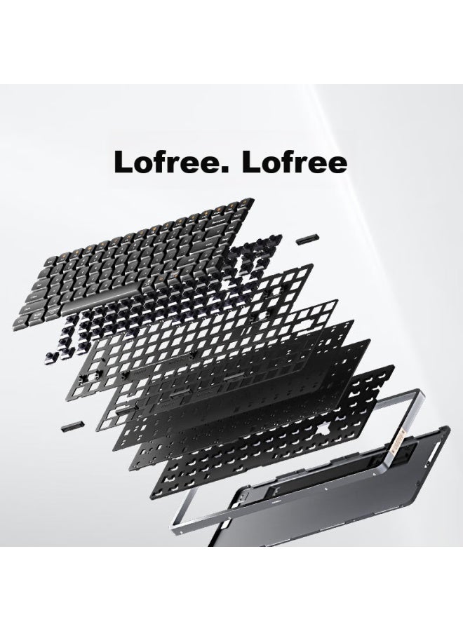 Lofree لوفري شياوشون لوحة مفاتيح ميكانيكية، شبح فضي مزدوج الوضع، 84 مفتاح، تصميم منخفض، هيكل رقيق، مناسب لمختلف سيناريوهات المكتب - Image 2