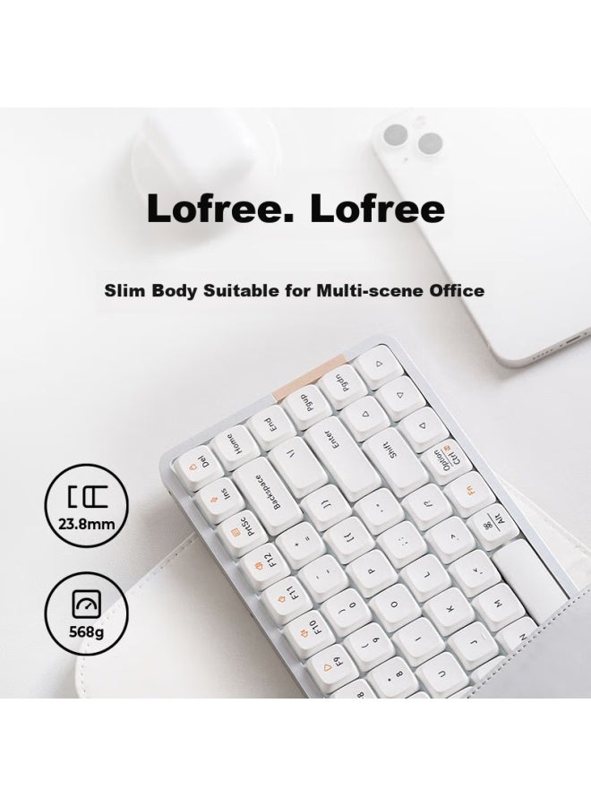 Lofree لوفري شياوشون لوحة مفاتيح ميكانيكية، شبح فضي مزدوج الوضع، 84 مفتاح، تصميم منخفض، هيكل رقيق، مناسب لمختلف سيناريوهات المكتب - Image 1