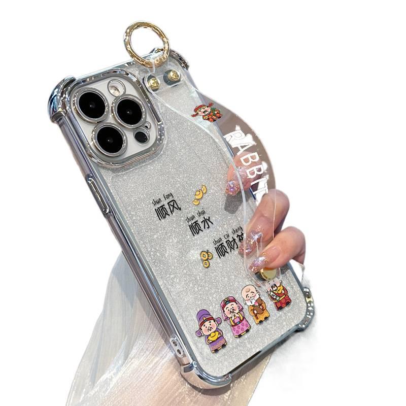 غطاء واقي | حزام معصم | Baby's Breath سيليكون | لـ iPhone 14 / 14 Plus / 14 Pro / 14 Pro Max - Image 2
