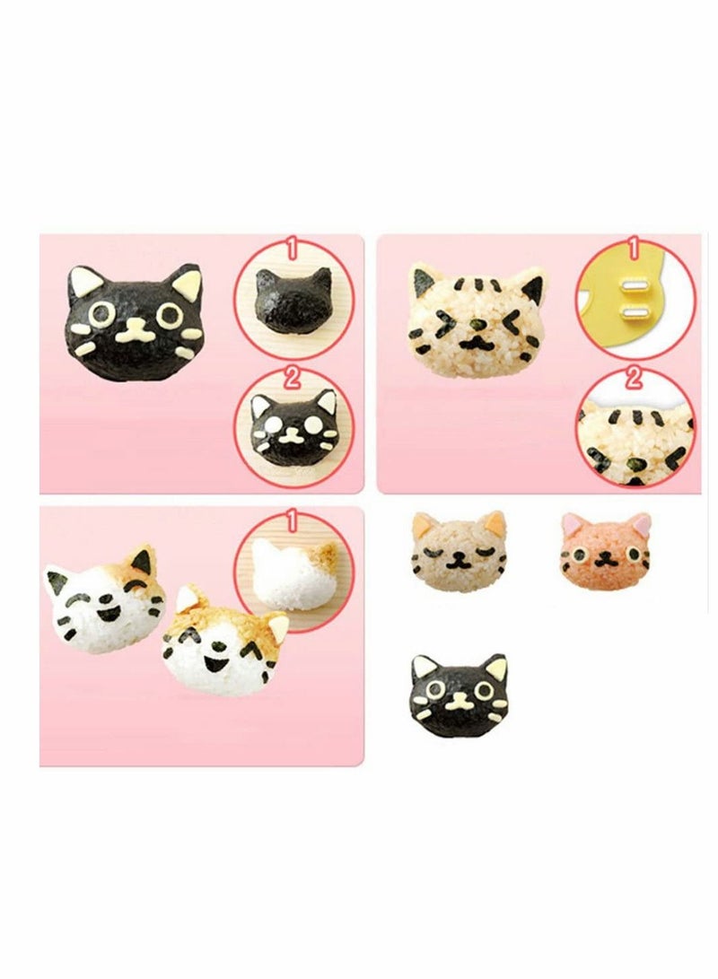 KASTWAVE Rice Ball Mold Set Cat Lovely Rice Ball Mold Sushi Mold Pattern Sushi Kitchen Rice Mould Sandwich DIY Kitchen Tools - Image 5