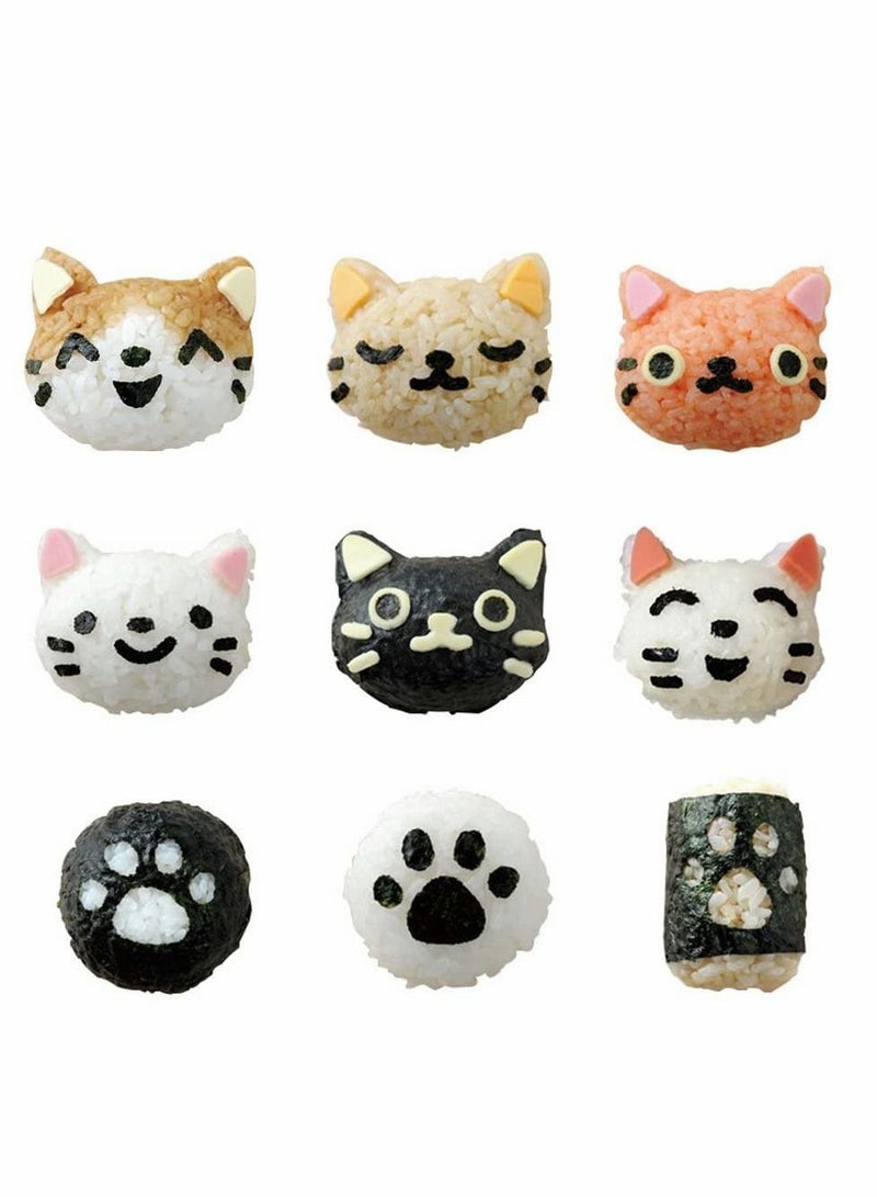 KASTWAVE Rice Ball Mold Set Cat Lovely Rice Ball Mold Sushi Mold Pattern Sushi Kitchen Rice Mould Sandwich DIY Kitchen Tools - Image 3
