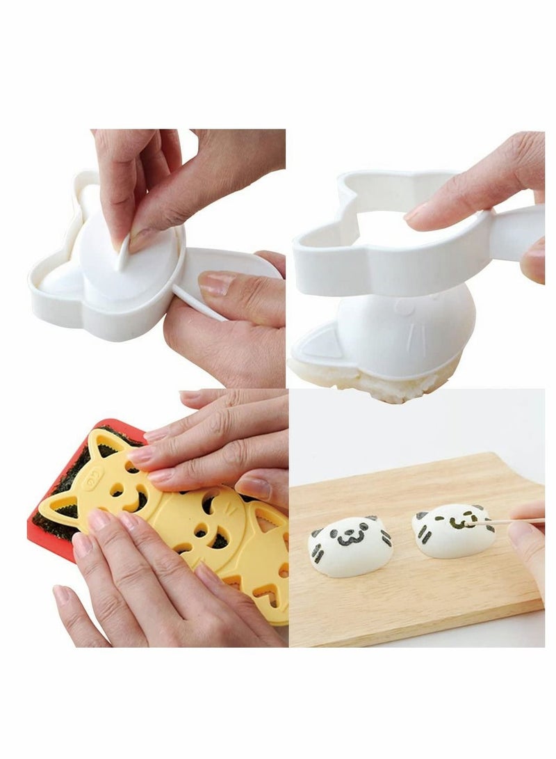 KASTWAVE Rice Ball Mold Set Cat Lovely Rice Ball Mold Sushi Mold Pattern Sushi Kitchen Rice Mould Sandwich DIY Kitchen Tools - Image 4