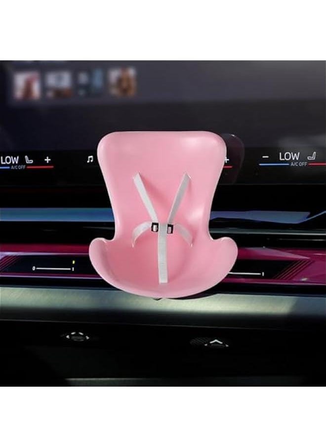 Cute Labubu Car Seat, Car Decorations Labubu Accessories, Car Air Vent Decor for Display Labubu, Plastic Sofas for Car Decoration, Cute Car Interior Decor Accessories Desktop Ornaments (Pink)  - Image 3
