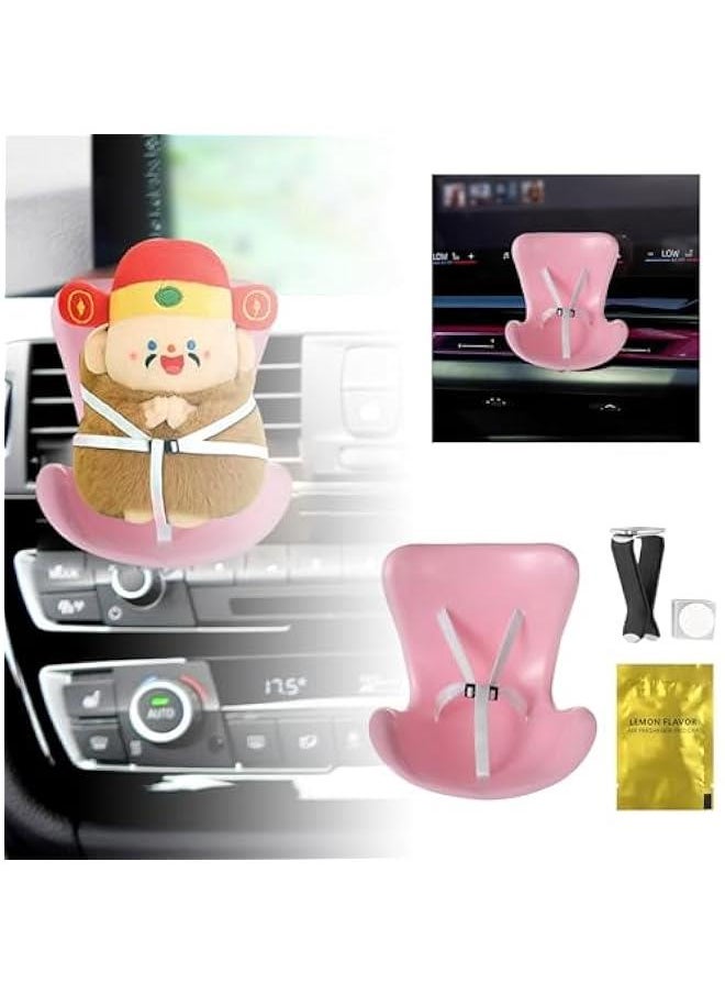 Cute Labubu Car Seat, Car Decorations Labubu Accessories, Car Air Vent Decor for Display Labubu, Plastic Sofas for Car Decoration, Cute Car Interior Decor Accessories Desktop Ornaments (Pink)  - Image 4