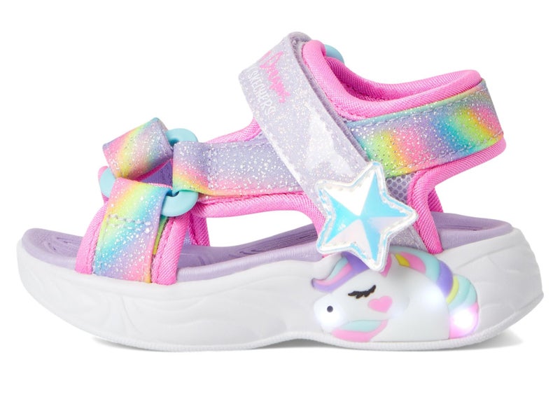 SKECHERS Girls Unicorn Sandal-Dream Sneaker, Lavender/Multi, 3 Little Kid - Image 4