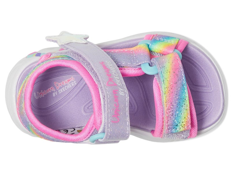 SKECHERS Girls Unicorn Sandal-Dream Sneaker, Lavender/Multi, 3 Little Kid - Image 2