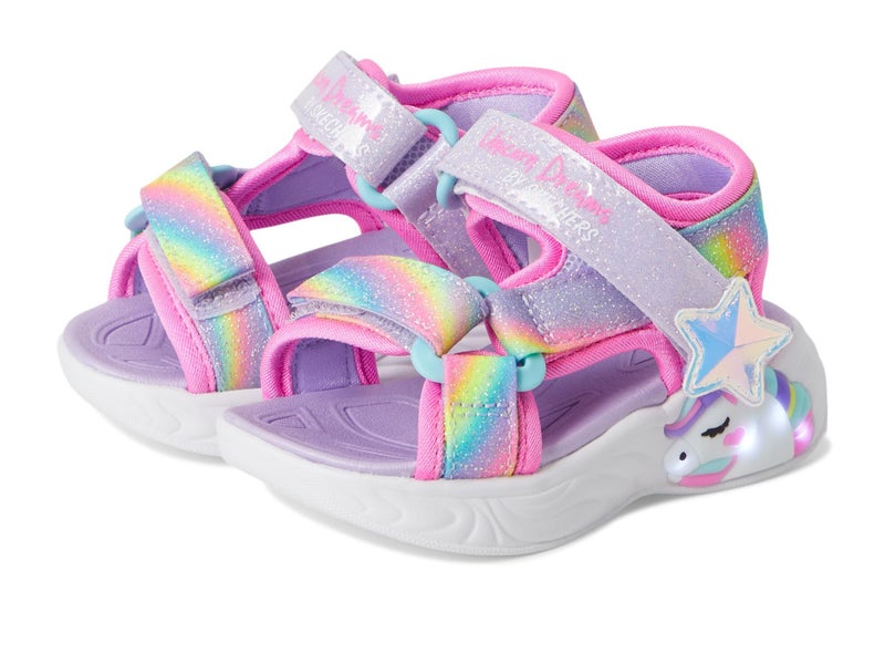 SKECHERS Girls Unicorn Sandal-Dream Sneaker, Lavender/Multi, 3 Little Kid - Image 1