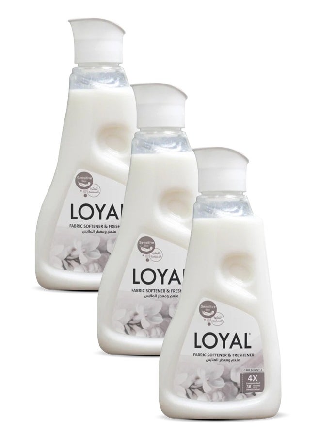 loyal Fabric Softener Freshener Concentrated Care Gentle 30 Washes 3x750ml  - Image 2