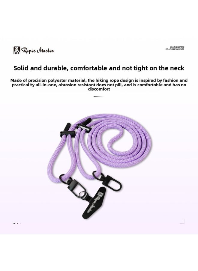 Generic Direct Double Hook Adjustable Slung Neck Anti-loss Strap Lanyard Small Bag Phone Case Metal Gasket-Specification:Khaki Champagne  - Image 2
