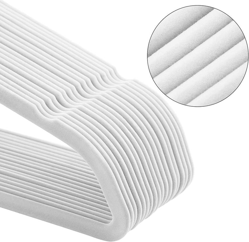 Red Dot Gift ®10-Pack White Non-Slip Velvet Hangers 42cm With 360 Degree Rotatable Hook - Durable & Slim - Non Slip Hangers for Coat Hangers - Pant Hangers… - Image 3
