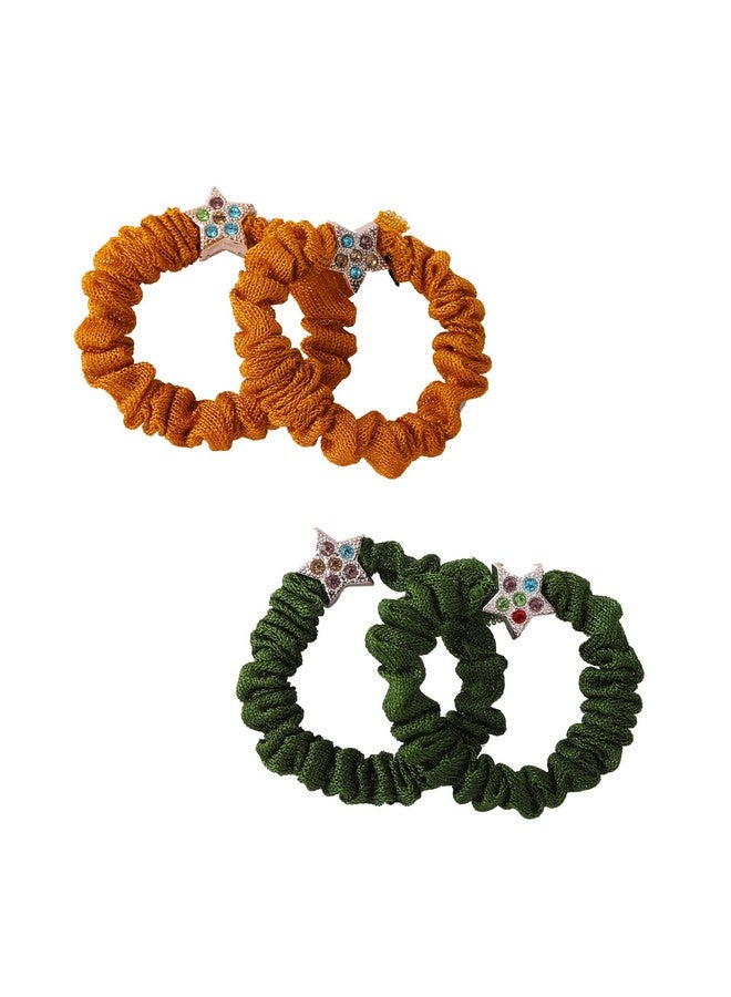 Estele Multicolor Compact Type Hair Rubber Bands for Womens/girlss/girls (Pack of 4) - Image 4