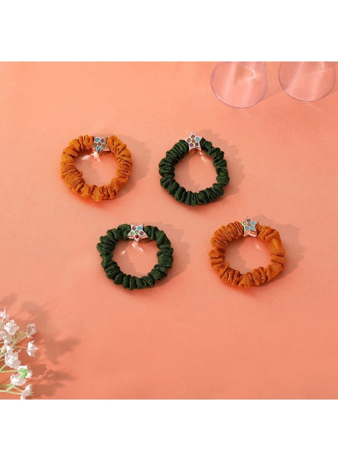 Estele Multicolor Compact Type Hair Rubber Bands for Womens/girlss/girls (Pack of 4) - Image 2