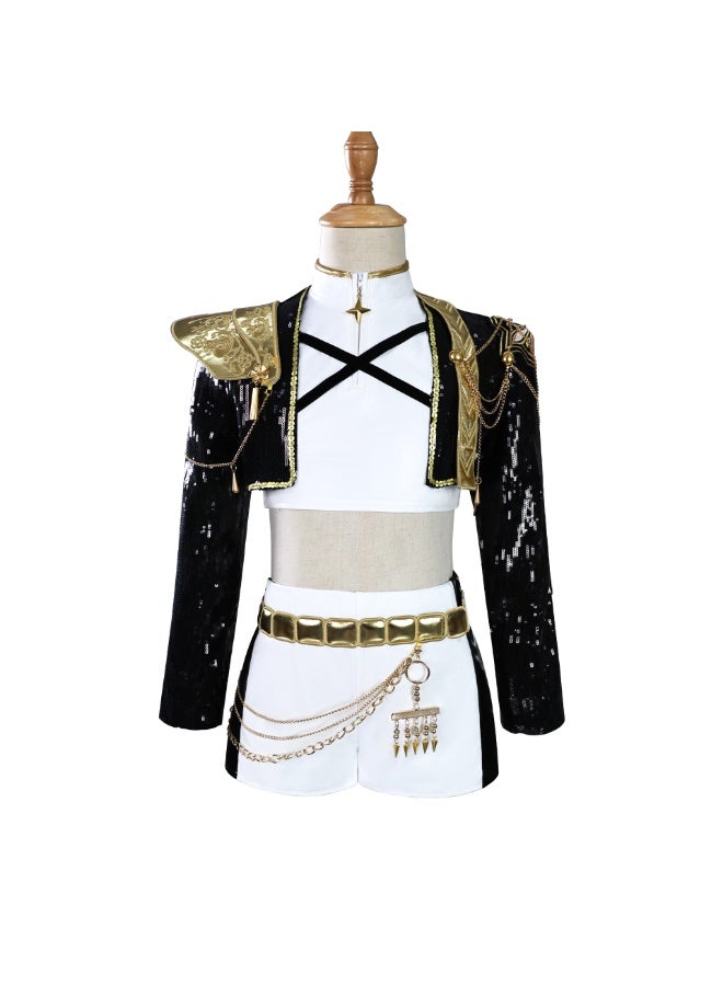 (FREE TOY WITH KPOP COSTUME R-140!) K-Style Performance Cosplay Kids Costume R-140cm & iMAGiClicks Flexible Magnetic Building Set for Kids, Magnetic Building Toys, Bendable Magnetic Tiles, STEM Educational Toy, Strong Magnets, Travel-Friendly Eid Gift, Ages 3+ (Travel Pack, 16, count) Bundle - Image 2