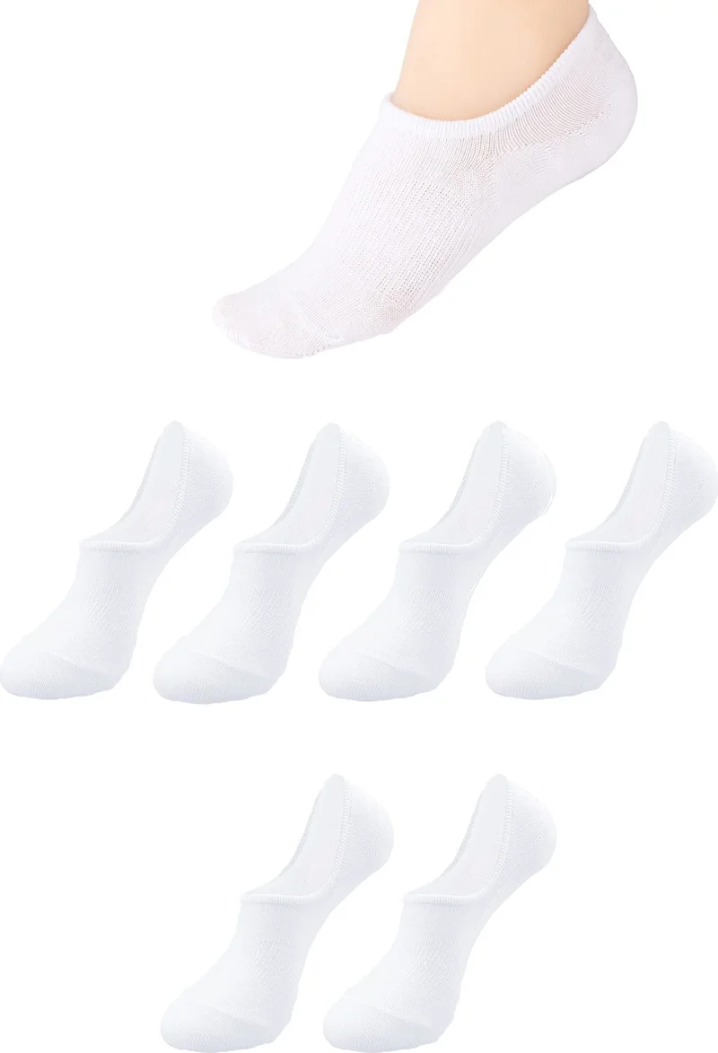 بي جي كي Unisex 6 Pairs Cotton Invisible Sneakers Socks Colorful (Economical)