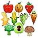 YiYou 10 Pcs Fruit Balloons and Vegetable Balloons Large Apple Orange Strawberry Grape Mushroom Banana Avocado Corn Carrot Broccoli Mylar Foil Balloons Fruit Theme Birthday Party Decorations Supplies - Image 4