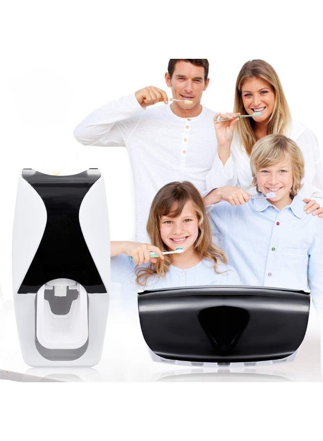 Automatic Toothpaste Dispenser with Toothbrush Holder, 5 Brush Capacity, with Dustproof Lid - Image 1