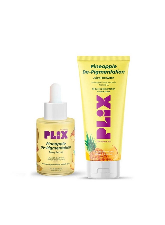 PLIX THE PLANT FIX بليكس فيكس النبات 5% غسول وجه ورغوة بالأناناس وسيروم لمكافحة التصبغات والبقع الداكنة، وإشراقة البشرة، يكشف عن بشرة أكثر إشراقًا وتوحيدًا في اللون، لجميع أنواع البشرة - Image 1