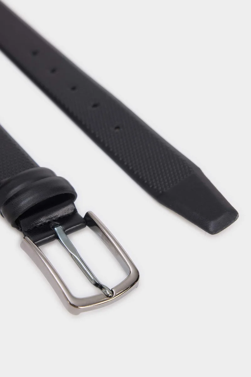 DeFacto Man Rectangular Buckle Faux Leather Belt