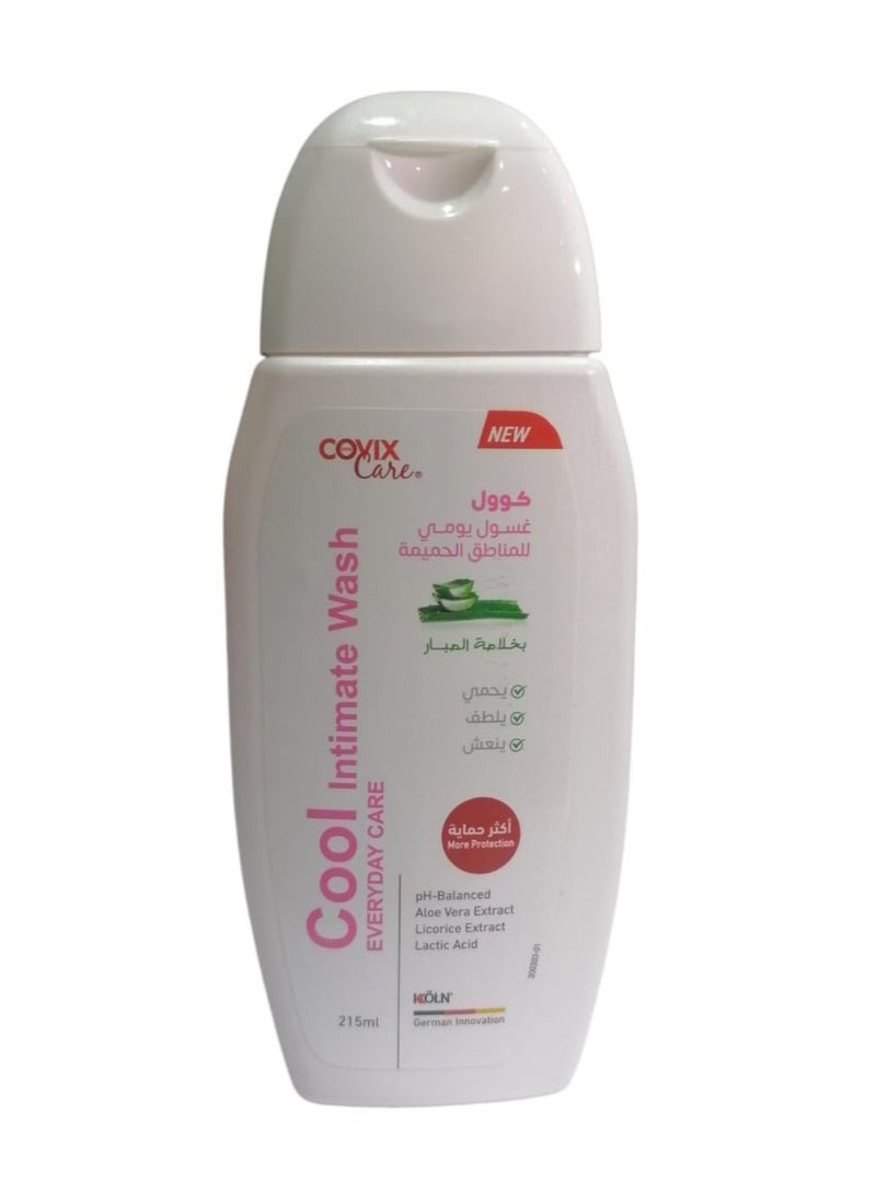 covix Cool Intimate Wash Everyday Care With Aloe Vera Extract 215ml - Image 1