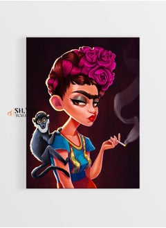 FRIDA KAHLO ART Frida Kahlo Portrait Cartoon Face, Mexican Art Print, Feminist Art Print, Mexican Folk Art, Frida Khalo Art Frida Pop Art