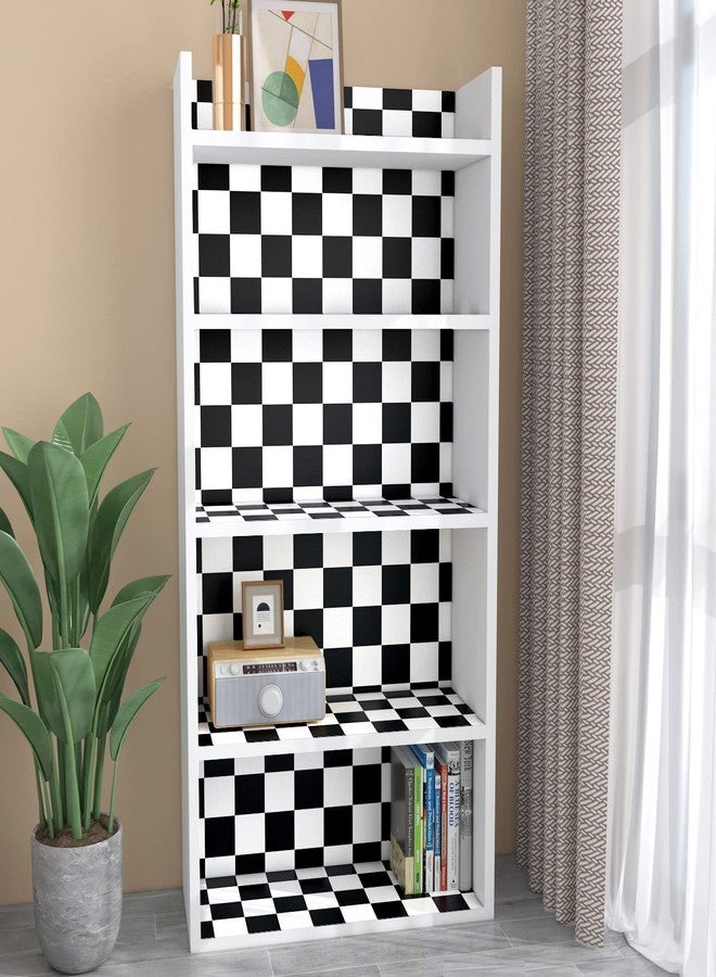 Decotalk 30"x120" Checkered Peel and Stick Wallpaper Black and White Wallpaper for Kitchen Backsplash Checkered Contact Paper for Cabinets Decor Checkerboard Wallpaper Self Adhesive Removable Vinyl - Image 5